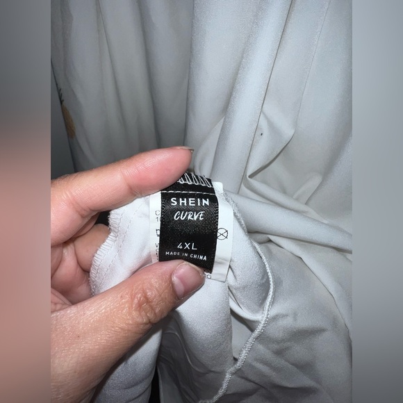 SHEIN pineapple printed butterfly sleeve tie back dress size 4X - Picture 2 of 6